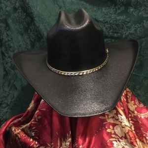 New Black Canvas Cowboy Cowgirl Hat Asst. Sizes
